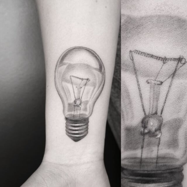 #hehkulamppu #tatuointi #artelysior #tpartcollective #hyvinkää #lightbulb #tattoo #lightbulbtattoo #tatuoinnit